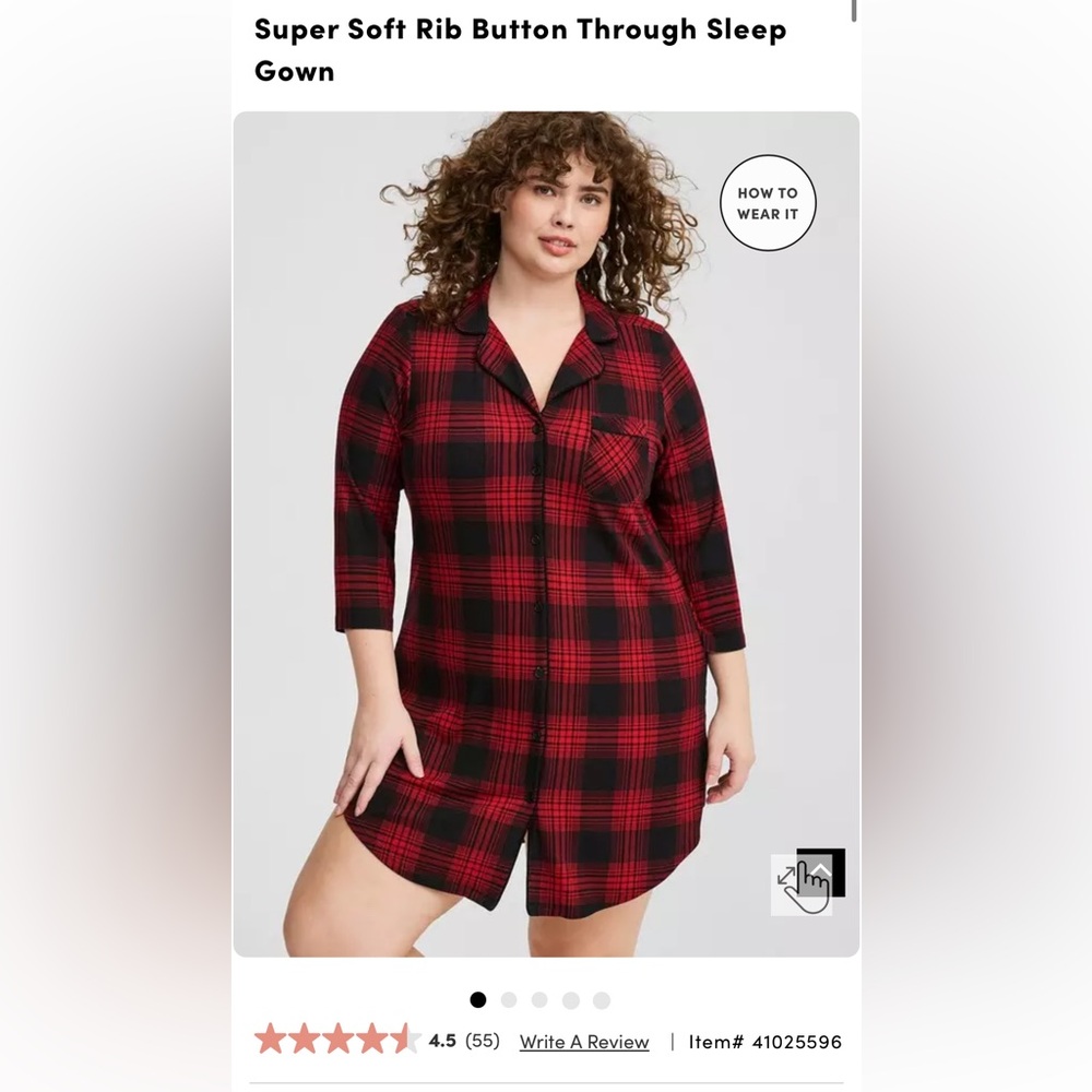 Torrid Womens Super Soft Sleep Gown